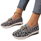 Women's Casual Leopard Mesh Slip-Ons Flat Breathable Sneakers Shoes
