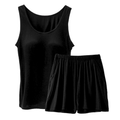 Women's Casual Set Basic Sleeveless Tank Top and Shorts Loungwear Plus Size