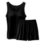 Women's Casual Set Basic Sleeveless Tank Top and Shorts Loungwear Plus Size