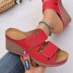 Women's Casual Wedge Sandals Open Toe Mid Heel Platform Summer Shoes