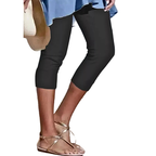 Women's Cropped Casual Leggings Summer Comfort Stretchy Plus Sizes Pants