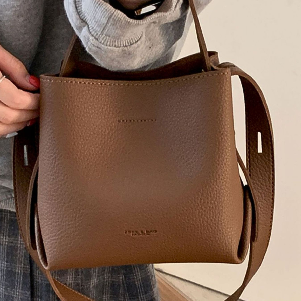 Women's Casual Bucket Crossbody Bag Pu Leather Mini Fashionable Handbags