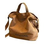 Women's Casual Canvas Handbag Large Brown Soft Hobo Crossbody Bags