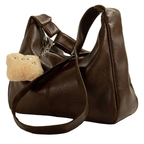 Women's Casual Shoulder Bag Medium Pu Leather Zipper Daily Crossbody Bag