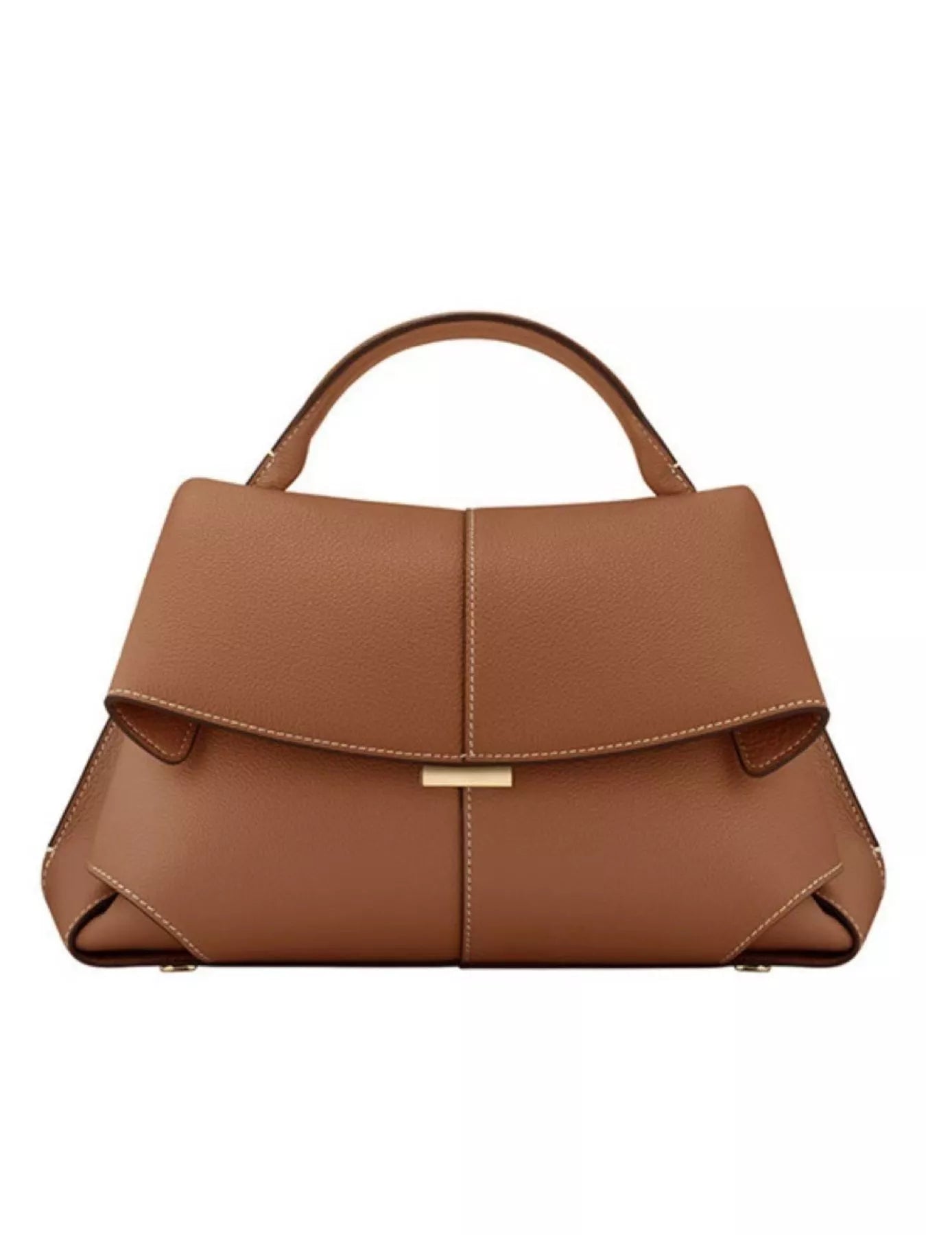 Women's Crossbody Bag Cowhide Leather Top Handle Caramel Handbag Women_s_Crossbody_Bag_Cowhide_Leather_Top_Handle_Caramel_Handbag Trendsi