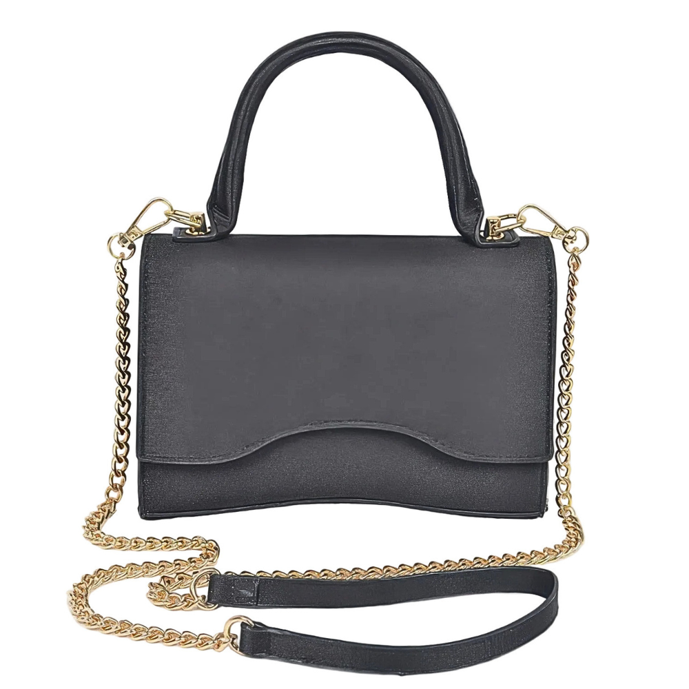 Women's Crossbody Bag Shiny Flap Top Handle Chain Strap Crosbody Purses
