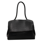 Women's Large Shoulder Bag Crocodile Embossed Pu Leather Flap Handbags