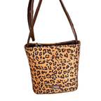 Women's Leopard Mini Crossbody Bag Pu Leather Casual Zipper Purses