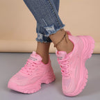 Women's Platform Sneakers | Lace-Up Round Toe Athletic Casual Shoes EU 35–41