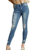 Umgee Distressed Skinny Jeans with Edge Detail