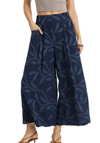 Umgee Jacquard Wide-Leg Pants