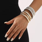 Womens Bracelet Multi-Layered Open 18K Gold-Plated Jewelry Womens_Bracelet_Multi-Layered_Open_18K_Gold-Plated_Jewelry Trendsi