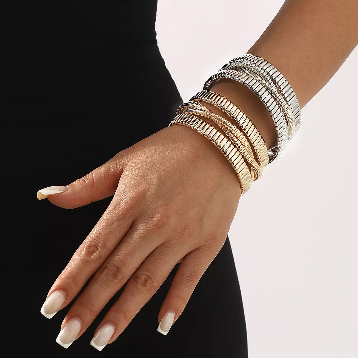 Womens Bracelet Multi-Layered Open 18K Gold-Plated Jewelry Womens_Bracelet_Multi-Layered_Open_18K_Gold-Plated_Jewelry Trendsi