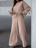 Womens Outfit Set Kahki Casual Loose Fit Top and Pants Two-Piece Khaki Womens_Outfit_Set_Kahki_Casual_Loose_Fit_Top_and_Pants_Two-Piece Trendsi