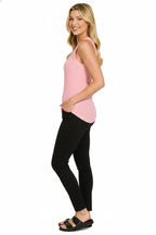 Zenana Sleeveless Tank Top Rib Pink Casual Scoop Neck Blouse Basic Style