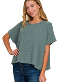Zenana Cotton Slub Oversize Tee