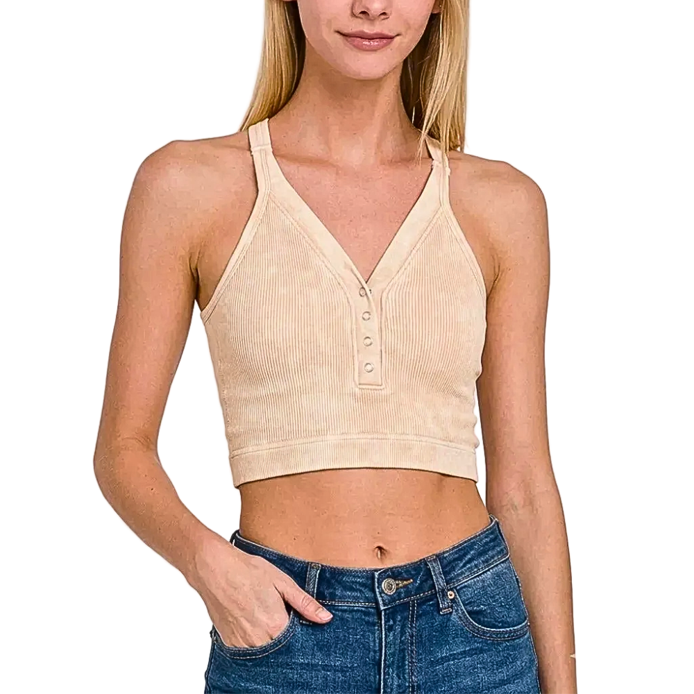 Zenana_Cropped_Bra_Tank_Top_Washed_Ribbed_Seamless_V-Neck_Button_Racerback
