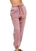 Zenana Sweatpants Light Rose Acid Wash Fleece with Pockets for Woman LT ROSE Zenana_Sweatpants_Light_Rose_Acid_Wash_Fleece_with_Pockets_for_Woman Trendsi