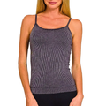 Zenana Tank Top Ribbed Seamless Black Stone-Washed Daily Comfort Cami Blouse