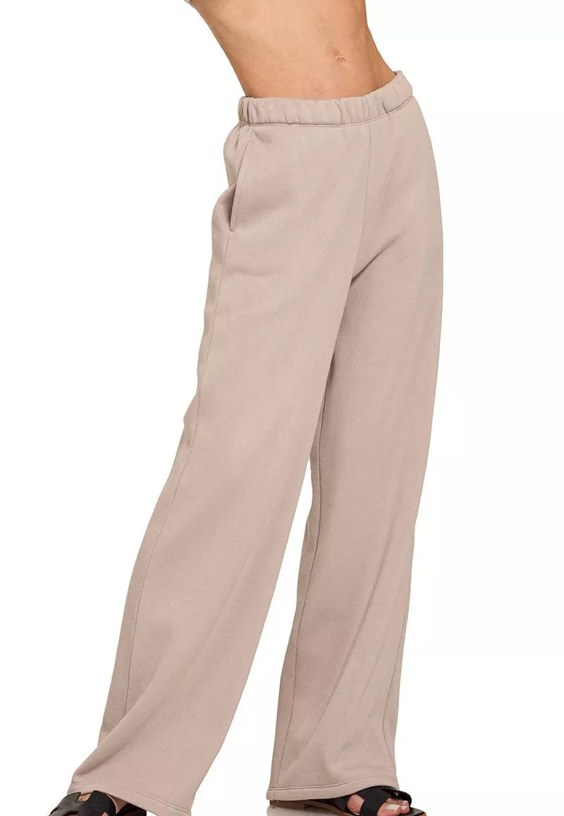 Zenana Womens Fleece Sweatpant with Pockets Ash Mocha Drawstring ASH MOCHA Zenana_Womens_Fleece_Sweatpant_with_Pockets_Ash_Mocha_Drawstring Trendsi