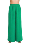 Zenana Woven Airflow Elastic Waistband Pants – Women’s Wide-Leg Casual Pants