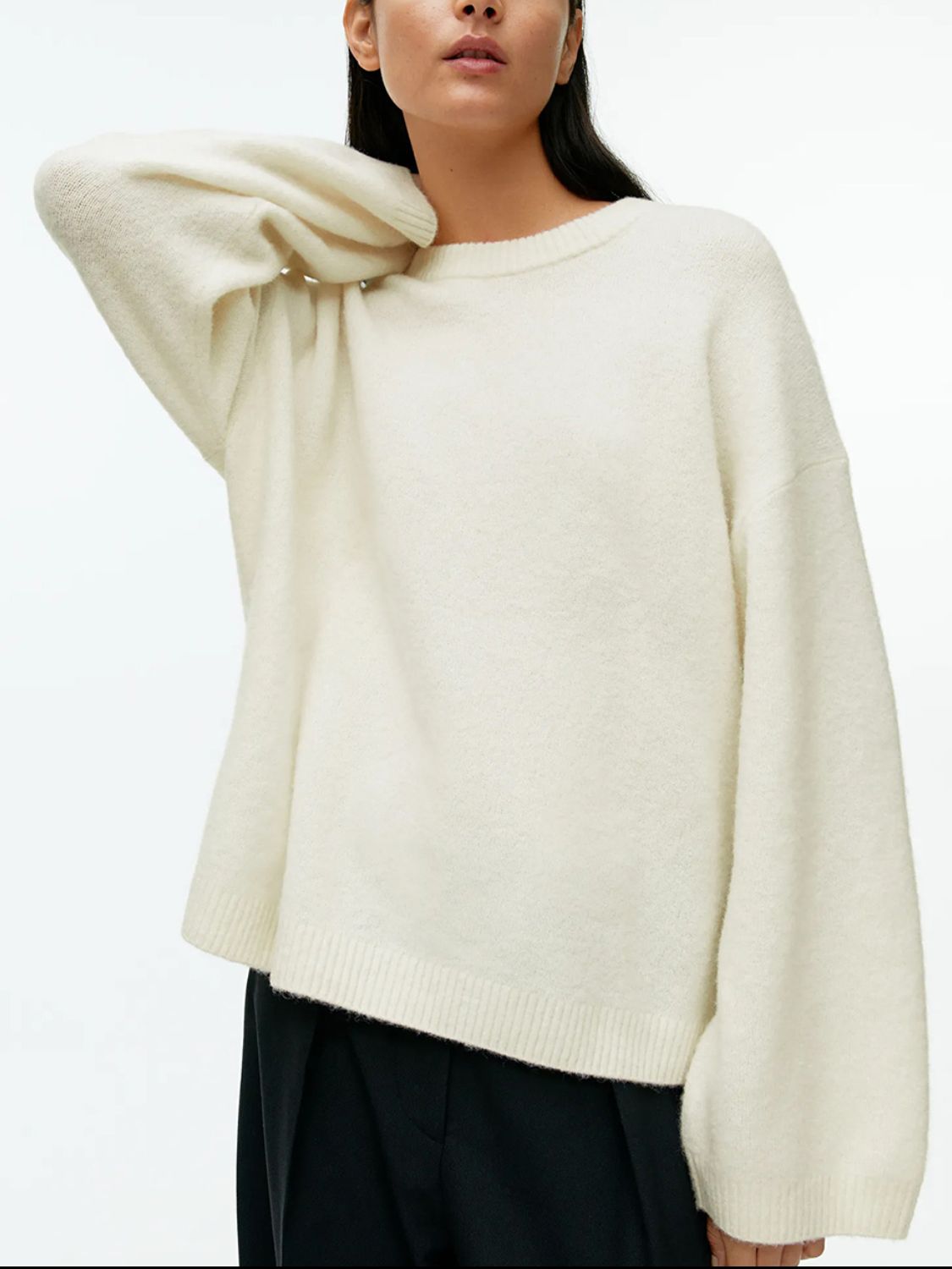 Women Sweater Round Neck Drop Shoulder Long Sleeve Soft Solid Pullover Ivory One Size a01d5a6c-f501-4cd6-ad54-61b9073a545e-Max Trendsi