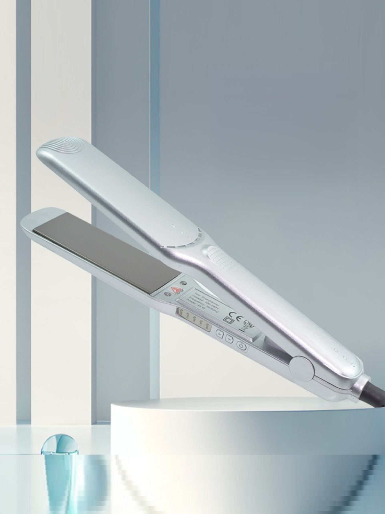 Adjustable Temperature Hair Straightener with Anti-Scald Feature, ABS Material, 1-Piece