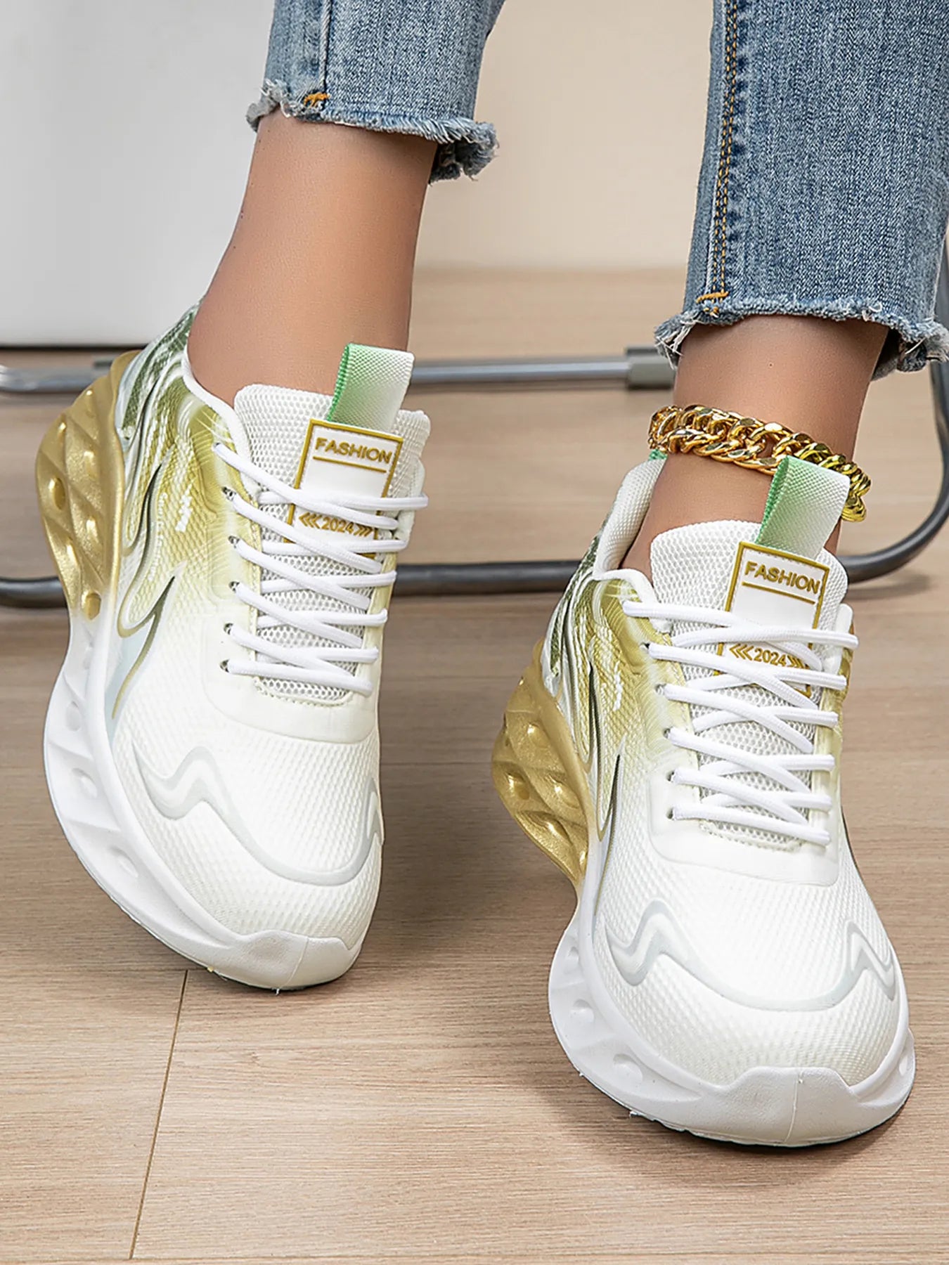 Women's Athletic Shoes Round Toe Lace Up Mesh Rubber Flat Shoes a0affac976bc449889dd6fb61b6b1fa4-Max-Origin Trendsi