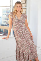 Mittoshop Midi Dress Flower Print Ruffle Cap Sleeve V-neck Mauve Floral a0be4ff5fb274fe5b84db2dc18859e71-Max-Origin Trendsi