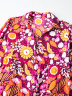 Midi Dress Hot Pink Colorful Floral Print Long Sleeve with Pockets a0cdf327ea224b9a9593d520ac92d97f-Max-Origin Trendsi