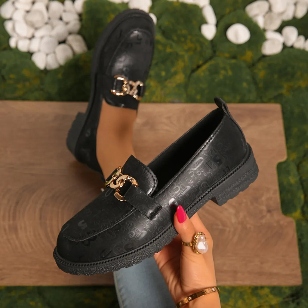 Women's Loafers Stylish Round Toe Block Heels for Comfort and Elegance Shoes a0d79baf433d47438a485230e1f83453-Max-Origin Trendsi