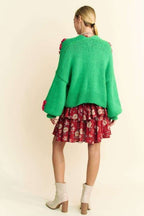 Davi & Dani Floral Applique Cardigan Women Open Front Soft Long Sleeve a0daddbe-a9b0-4f87-8901-657a2a43a15b-Max Trendsi