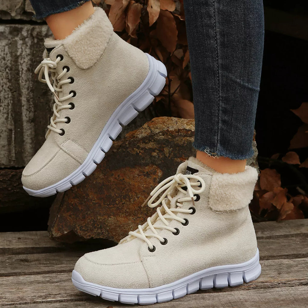 Lace Up Round Toe Boots a0dcd82e56d049029486a9e90999eaad-Max-Origin Trendsi