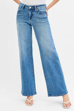 RISEN Women's Jeans Wide Leg Low Rise Medium Washed Denim Pants MEDIUM a116482d0d1f4ec5a191ce4055159c0a-Max-Origin Trendsi