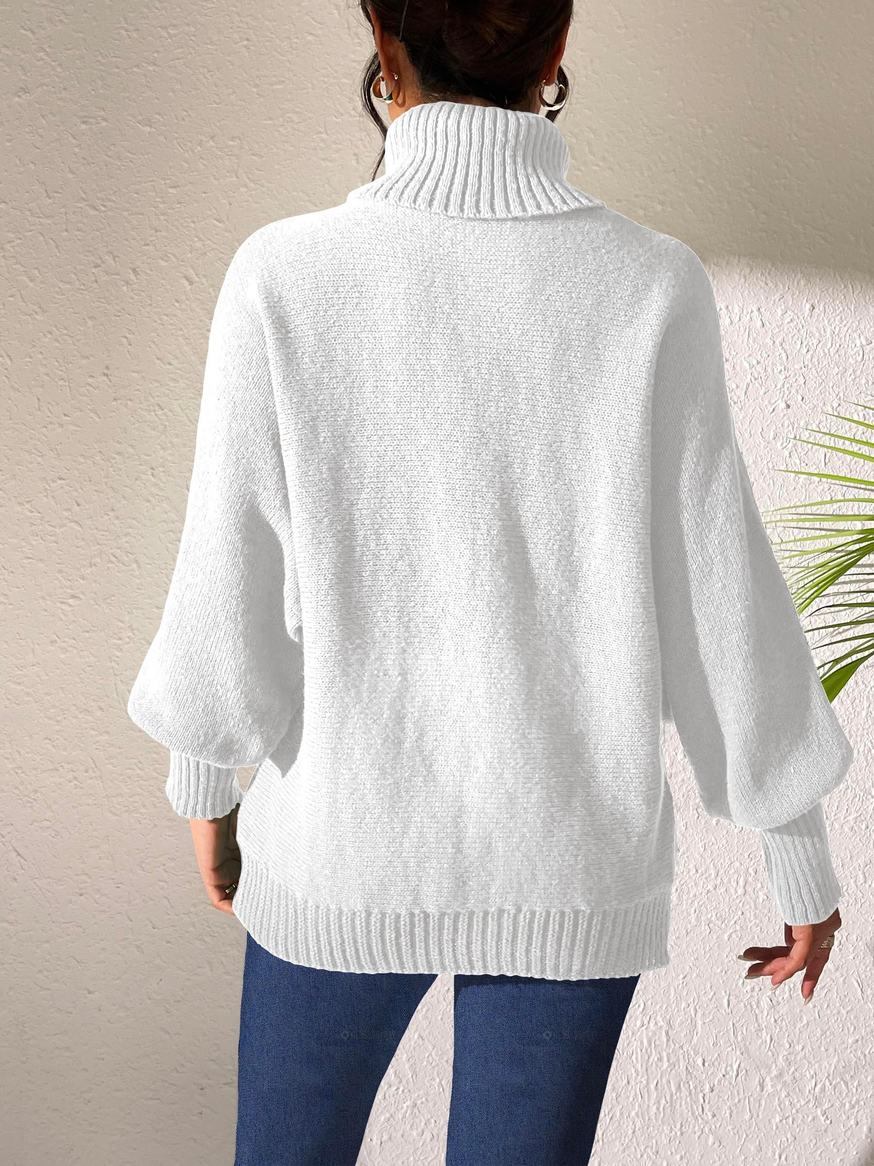 Turtleneck Sweater Long Sleeve Solid Soft Pullover a14a64f7-fa94-4c02-a240-b4507f96a134-Max Trendsi