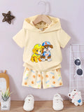 Baby Boy Set Pastel Yellow Dog Short Sleeve Hoodie and Shorts for Children Pastel Yellow a17ffc4c-2abe-4c8f-badb-ff4a714be37d-Max-Origin Trendsi
