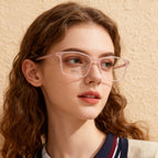Square Optical Glasses with Polycarbonate Lenses and TR Frame