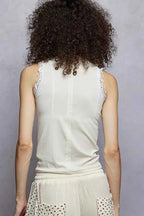 POL Cropped Tank Top Cream Round Neck with Lace Trim a237f8de-86b2-4170-a2b2-d99b23c94a9d-Max-Origin Trendsi