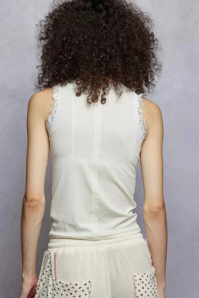 POL Cropped Tank Top Cream Round Neck with Lace Trim a237f8de-86b2-4170-a2b2-d99b23c94a9d-Max-Origin Trendsi