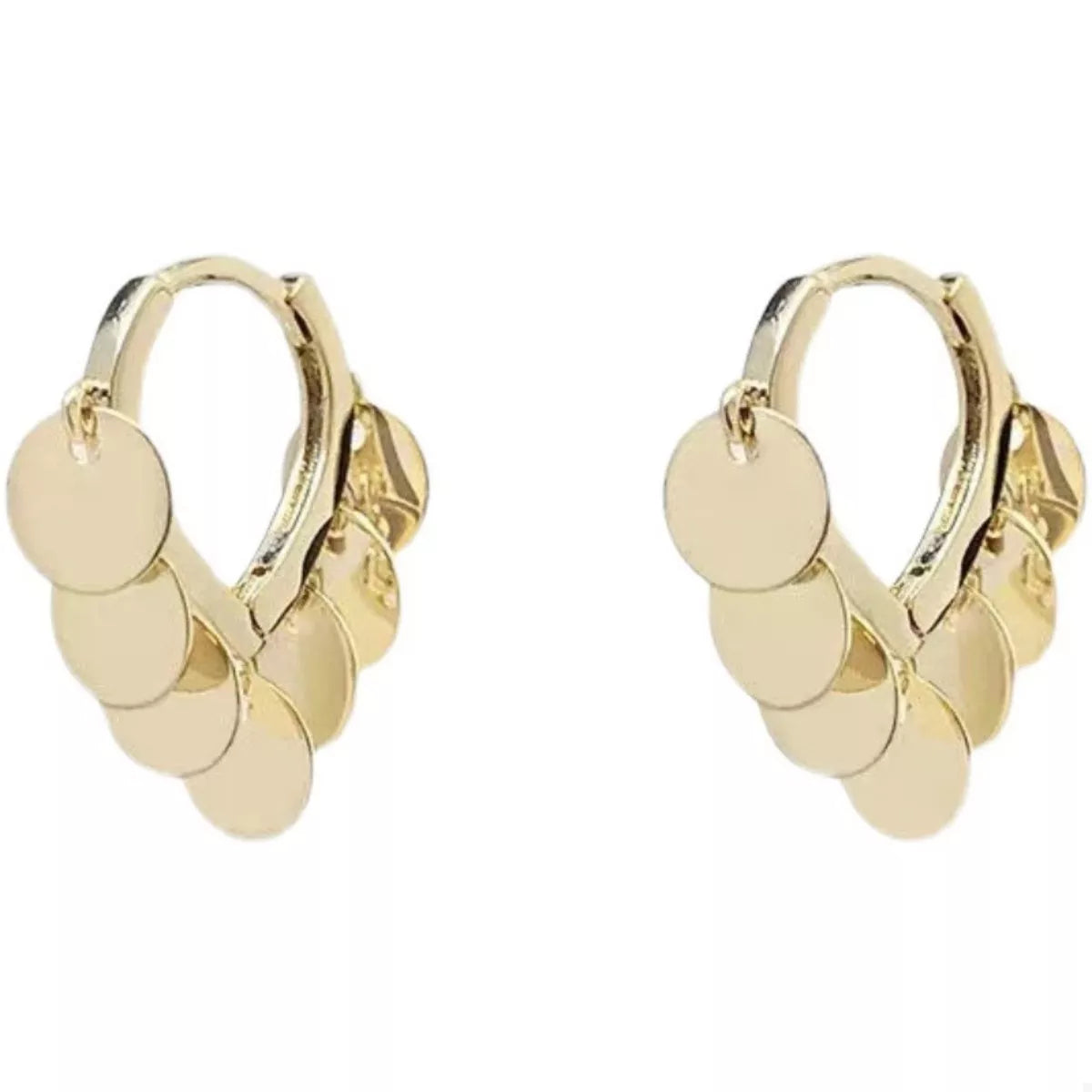 Women's Hoop Earrings 18K Gold-Plated Tassel Round Jewelry a257d9a5-cf51-42bb-8116-26903a3d31b3-Max-Origin Trendsi