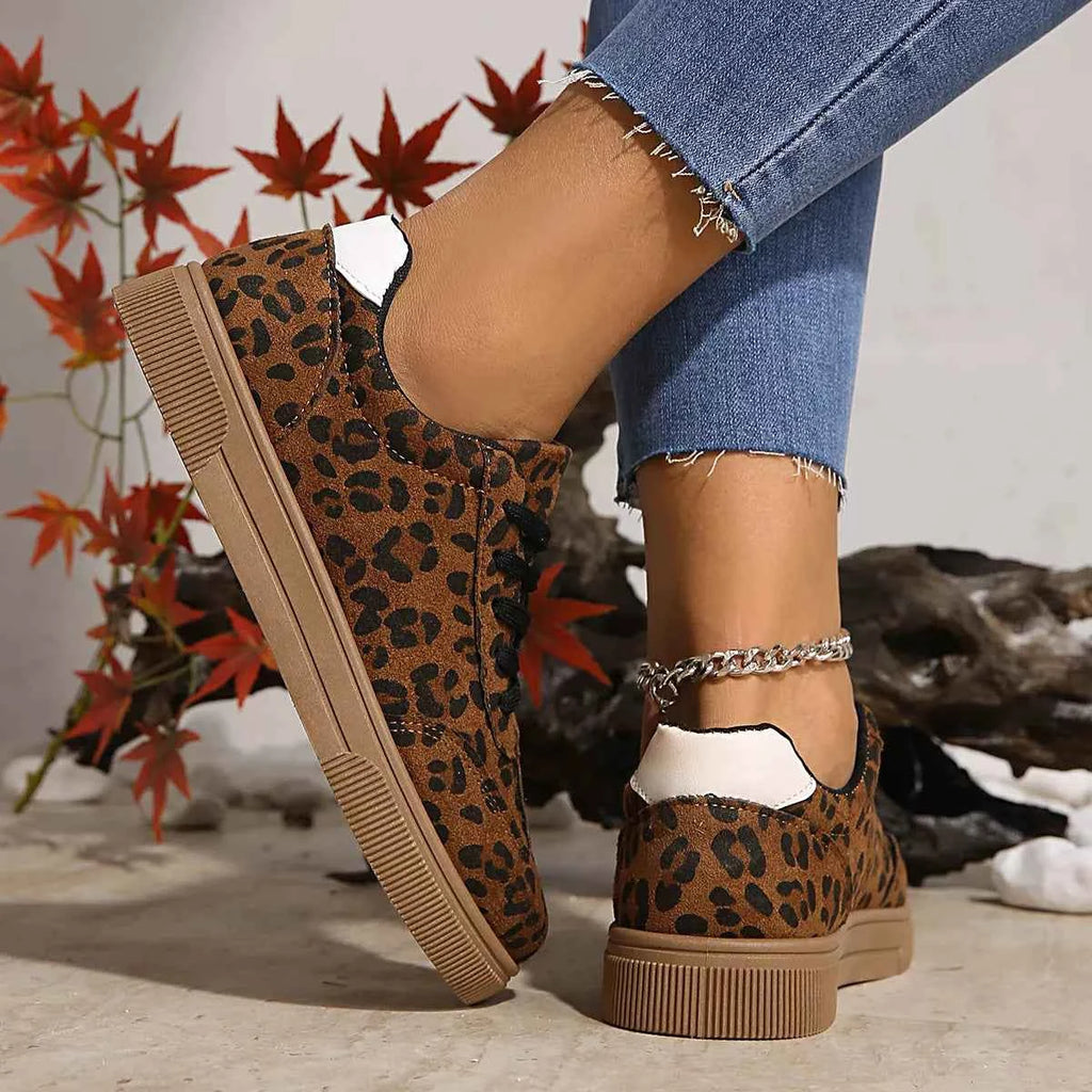 Women Sneakers Leopard Suede Lace Up Flat Shoes a2c41ede921c4da48c2f0cf69ed28abe-Max-Origin Trendsi