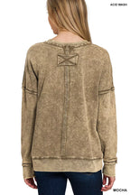 Zenana Womens Sweatshirt Mocha French Terry Washed Raw Edge Front Pocket a2cd4b0a-4ba2-453f-ad76-eaa52cc65b44-Max-Origin Trendsi