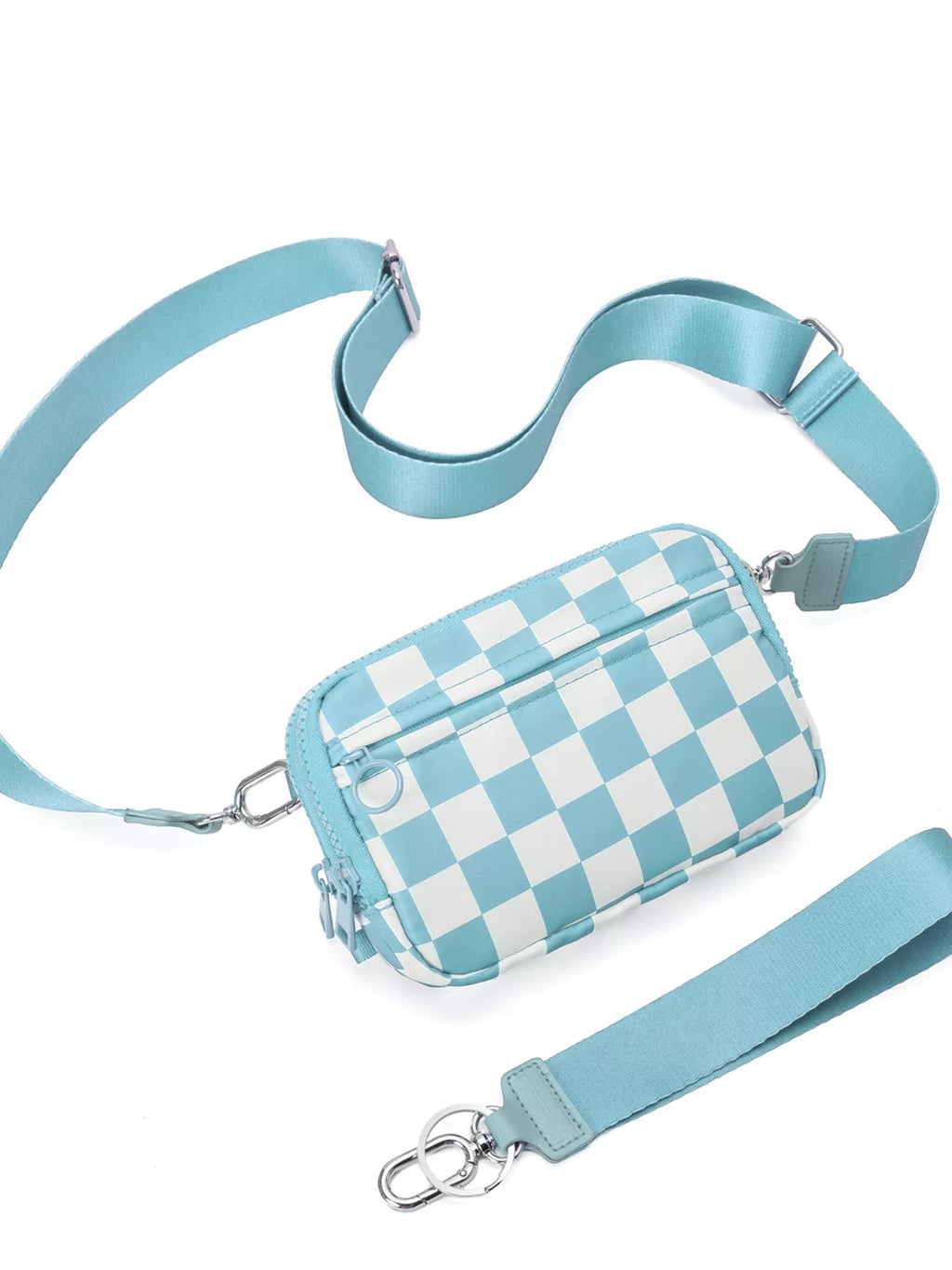 Women's Sling Bag Oxford Fabric Adjustable Strap Mini Zip Purse Blue One Size a2f1fc6f45f246ef8c06125e92c53c53-Max-Origin Trendsi
