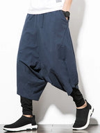 Men's Wide Leg Pants Drop Crotch with Drawstring Wasit Casual Oversized a329bfa881914e5ca0511d3cd7fec624-Max-Origin Trendsi