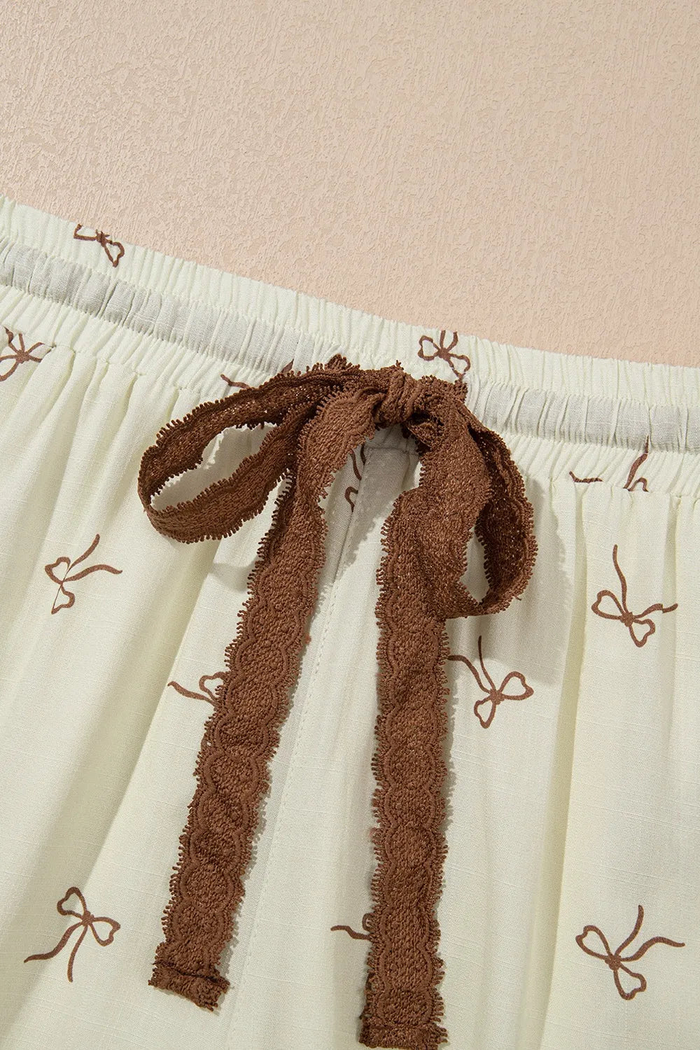 Casual Shorts Women's Bow Print Lace Summer Drawstring Pocketed a32f0e85-b898-46b8-8f6e-7ab4df426b4c-Max-Origin Trendsi