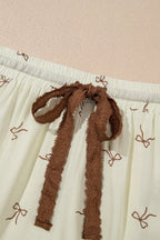 Casual Shorts Women's Bow Print Lace Summer Drawstring Pocketed a32f0e85-b898-46b8-8f6e-7ab4df426b4c-Max-Origin Trendsi