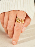 LOVE Ring Gold 18K Gold-Plated 925 Sterling Sterling Silver Rings Jewelry Gold a3bc1440-6ffa-48dd-986d-68acf600883f-Max Trendsi