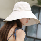 Wide Brim Sun Hat with UV Protection - One Size, Cotton, Imported
