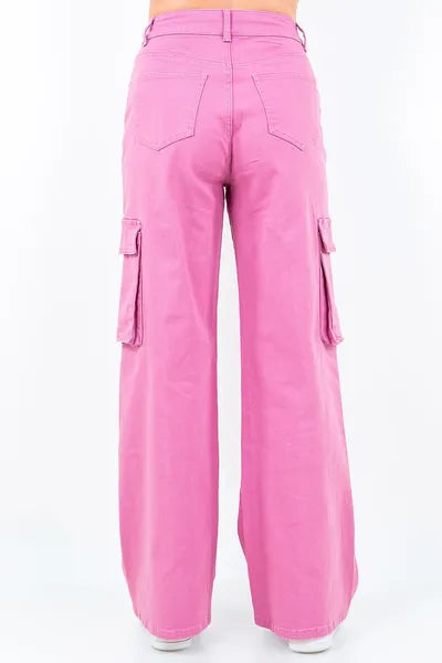 American Bazi Cargo Pants Pink Women's Drawstring Wide Leg S-3XL a43294c5-b779-450d-81eb-50ccc8cf15dc-Min Trendsi