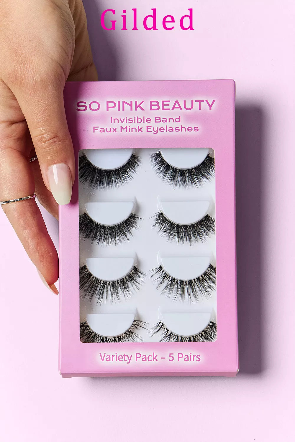 SO PINK BEAUTY Faux Mink Eyelashes Gilded Synthetic Variety Pack 5 Pairs Gilded One Size a45dc46d-a056-46aa-899b-80b47eb6afd3-Max Trendsi